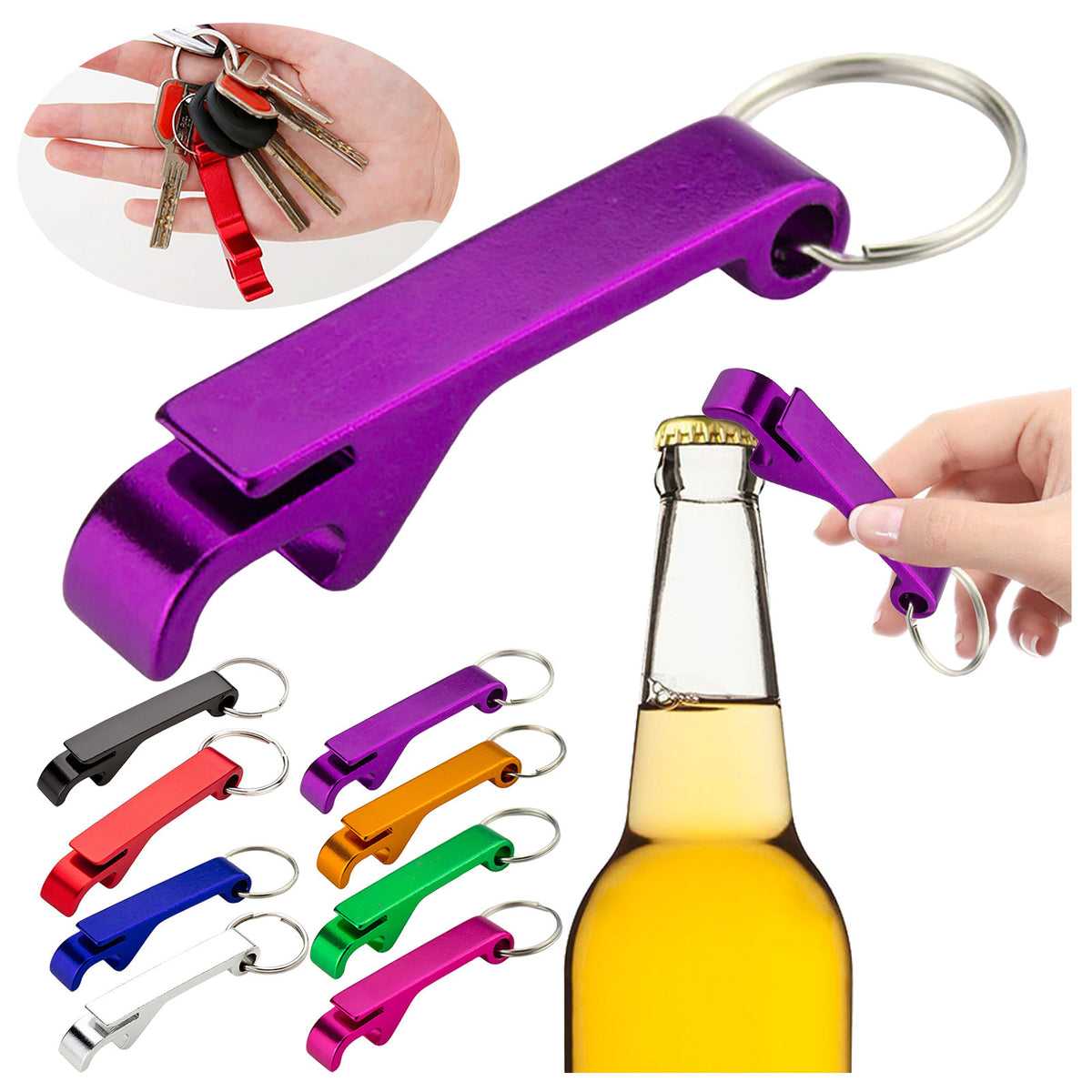 Portable Claw Type Beer Bottle And Can Opener Key Ring A777515