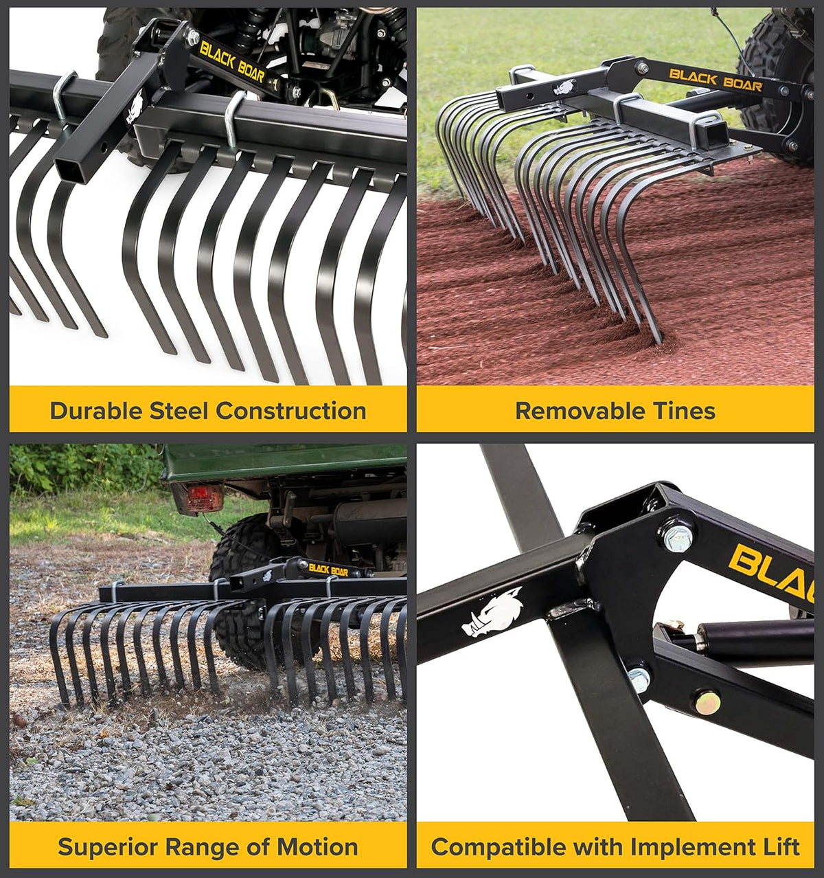 Black Boar ATV/UTV Landscape Rake A545743