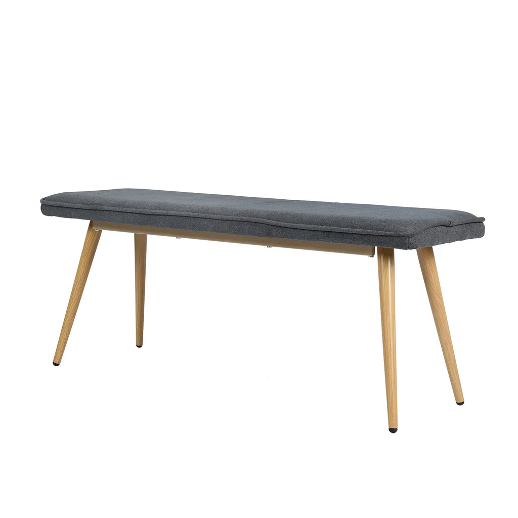 Charcoal Gray Upholstered Tufted Bench D269