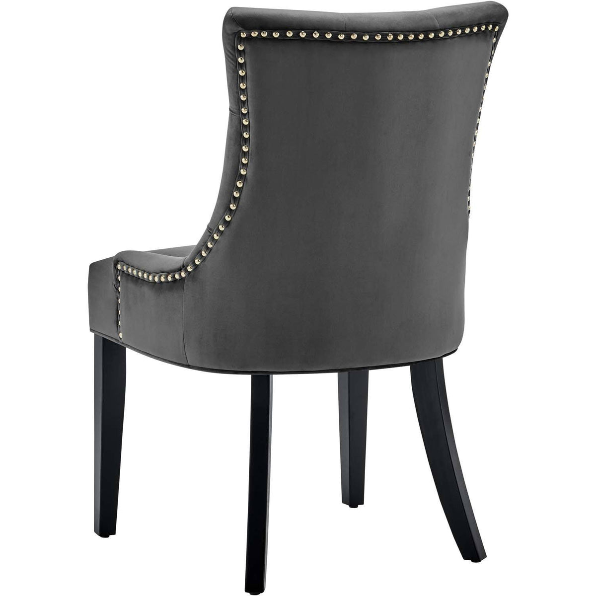 White Tufted Performance Velvet Dining Side Chairs Set of 2 S9394