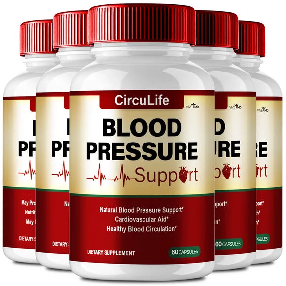 Blood Pressure Support Supplement Pills with Vitamin C, Zinc, Cinnamon Powder 5 Pack E5183