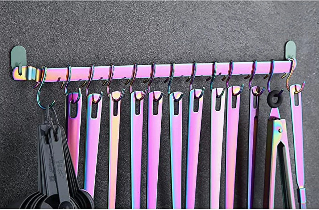 37 Piece Colorful Silicone Stainless Steel Utensils Set with Holder F776230