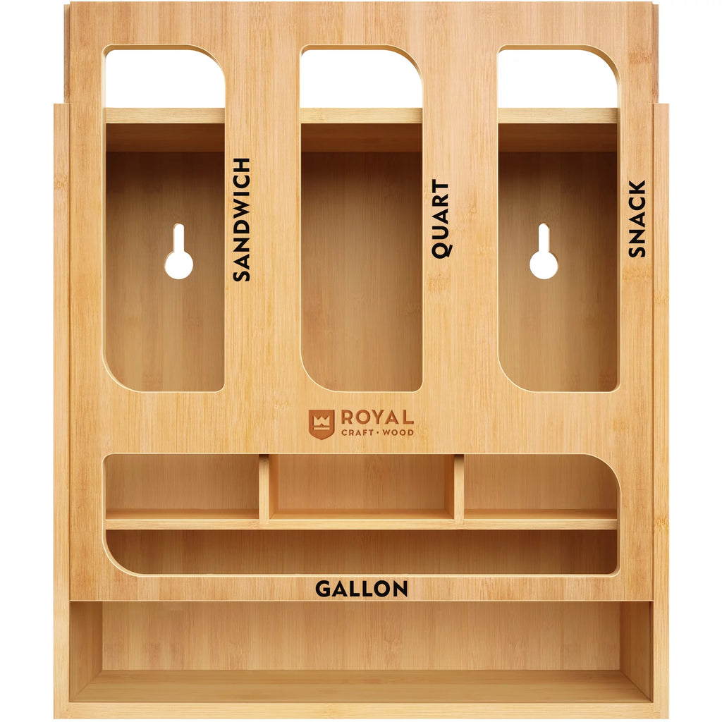 Bamboo Ziplock Bag Storage Organizer D21190
