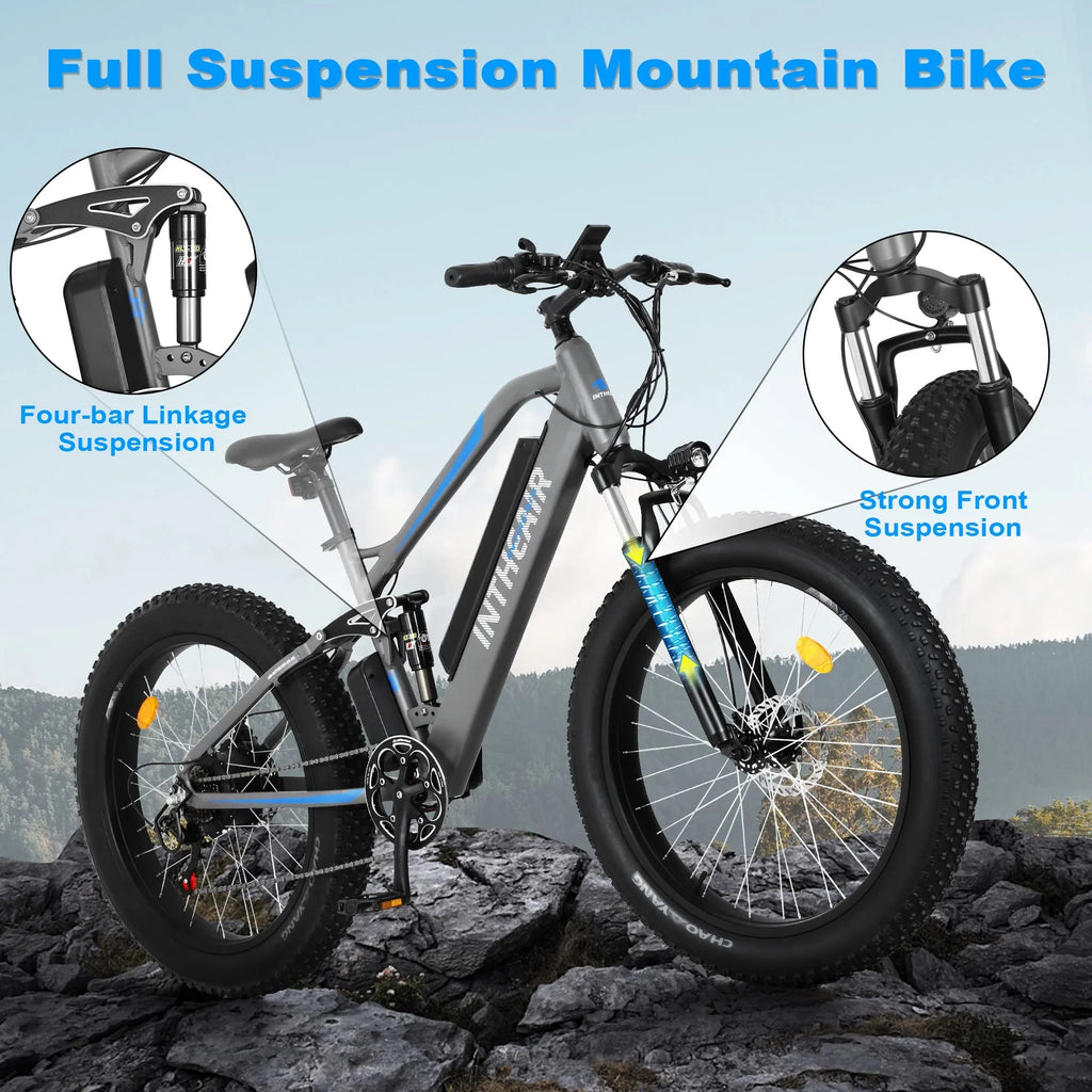 Electric Bike 26'' x 4 Fat Tire 750W Motor 48V 13Ah Battery M10164
