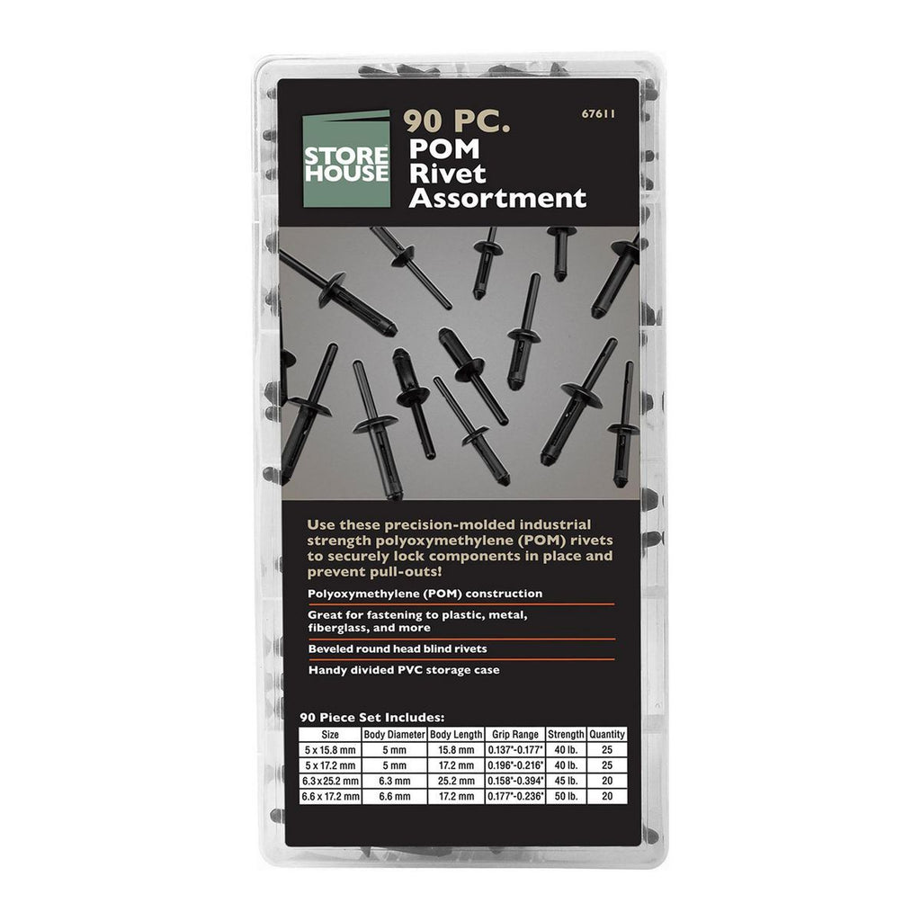 90 Piece Rivet Assortment P266