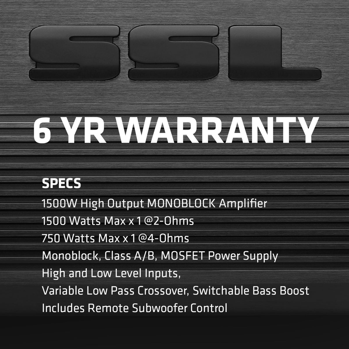 Car Audio Amplifier 1500 High Output 2/8 Ohm Q66197