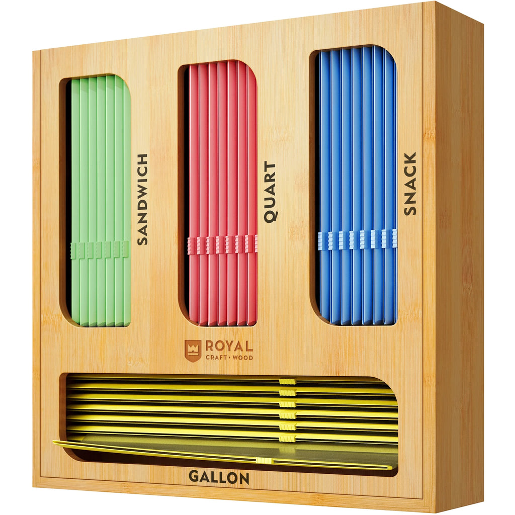 Bamboo Ziplock Bag Storage Organizer D21190