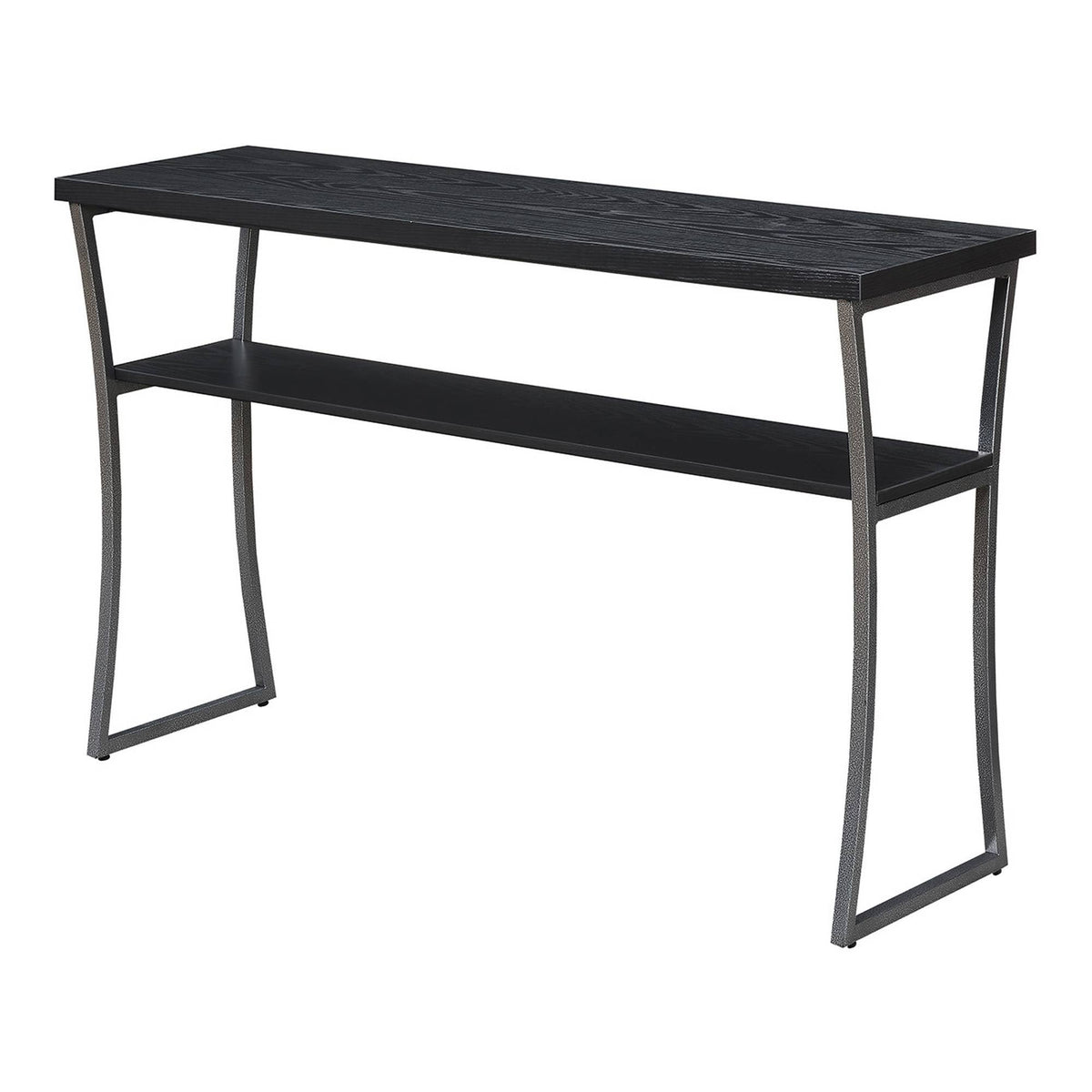 Black Woodgrain/Gray Console Table A550