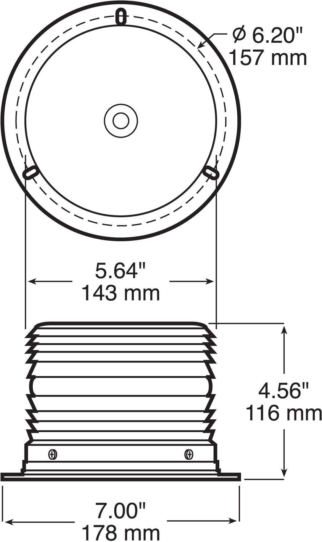LED Low Profile Strobing Beacon Light D775300