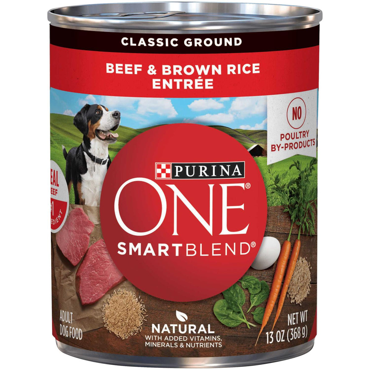 Ground Beef & Rice Dog Food, 13-oz, 12 ct X23021