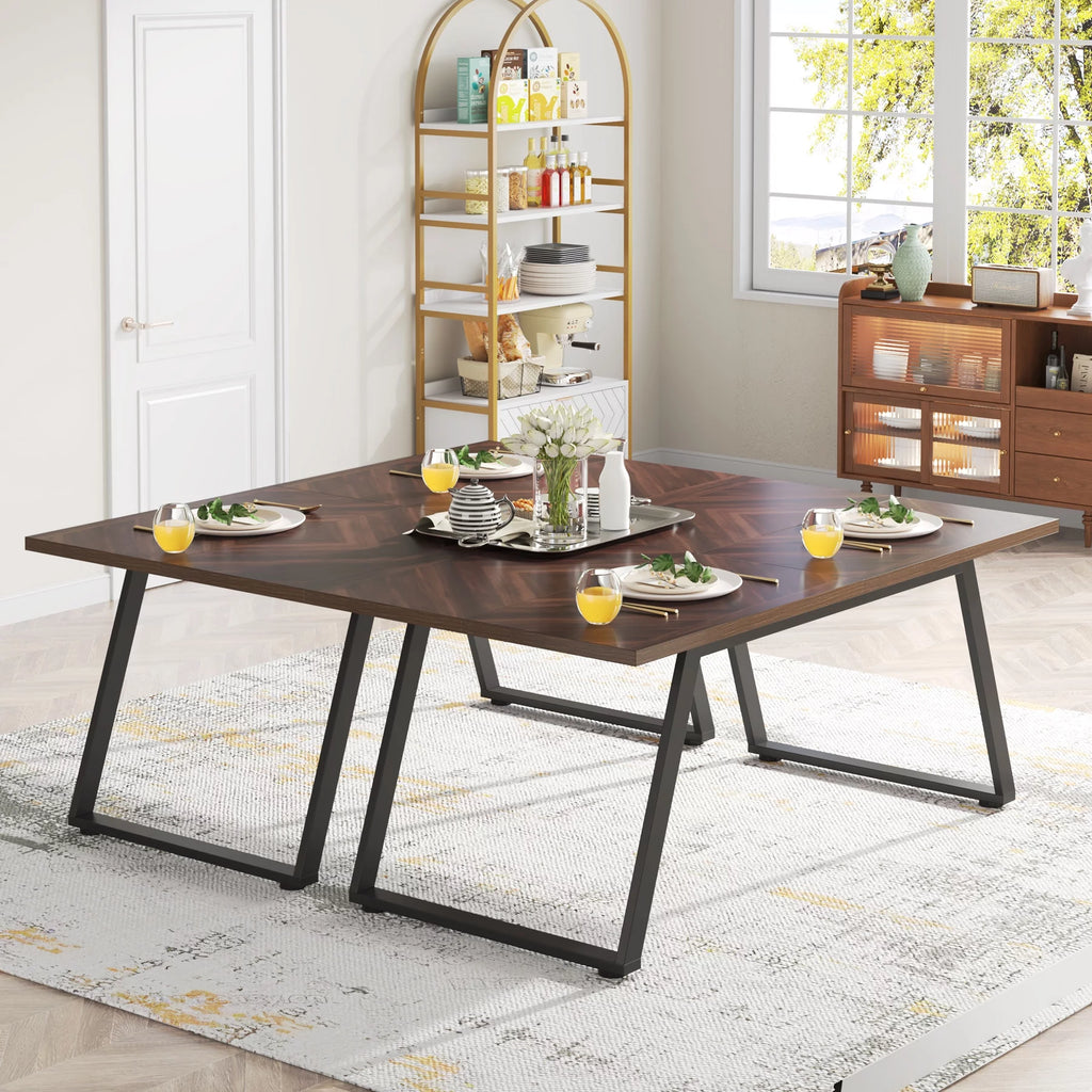Rectangle Wooden Dining Table with Steel Legs V111504