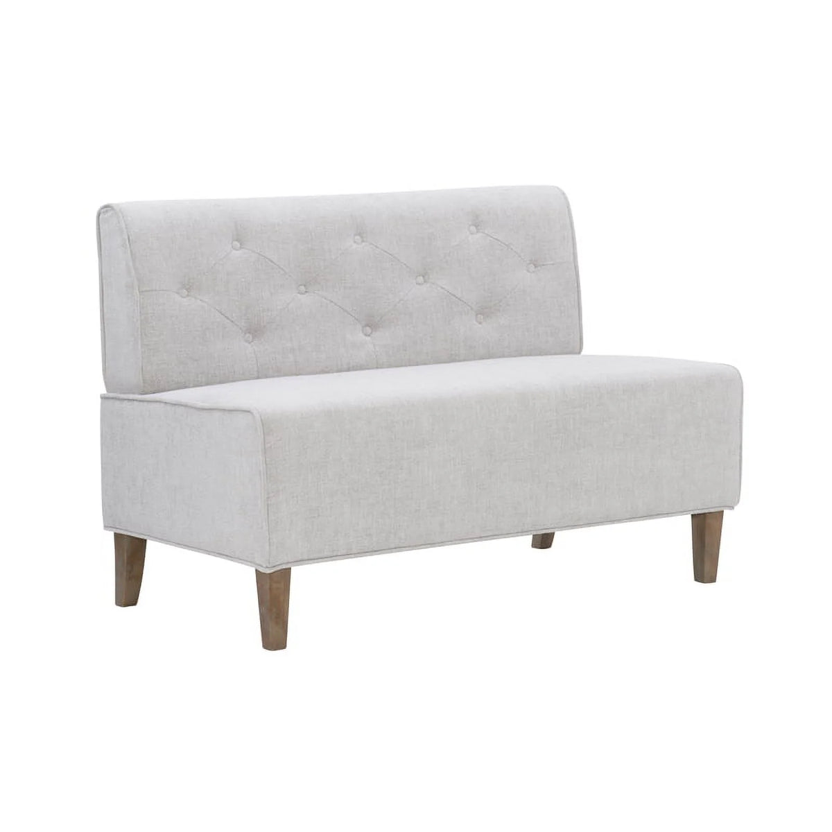 Light Grey Wood Upholstered Corner Bench X680