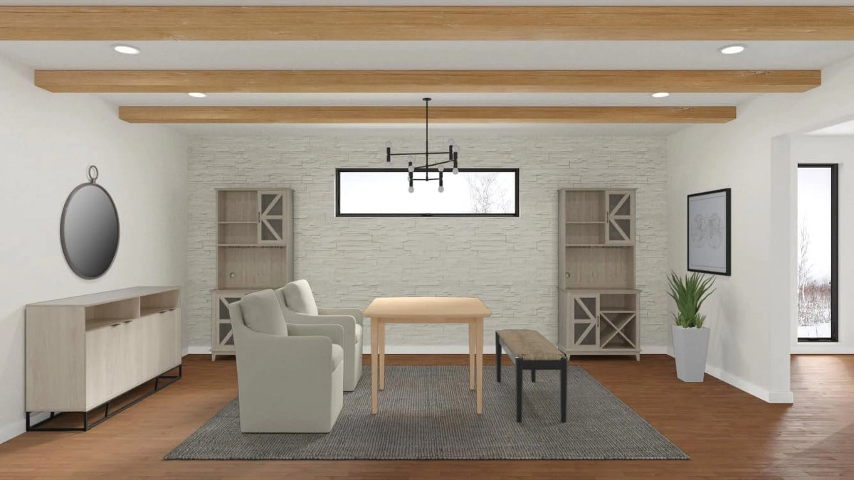 Unfinished Shaker Leg Dining Table With Extension U310509