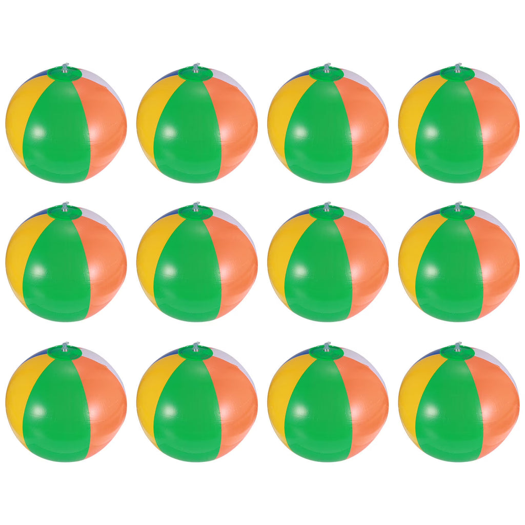 12 Pcs Inflatable Beach Balls Pool Toys G99809