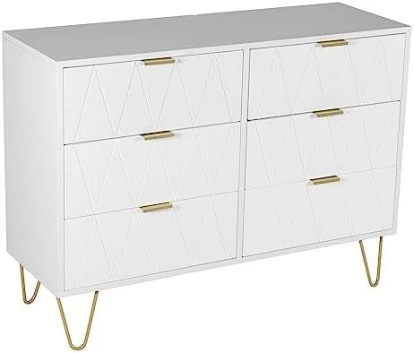 4 Drawer Dresser Chest Cabinet Organizer with Metal Legs O515