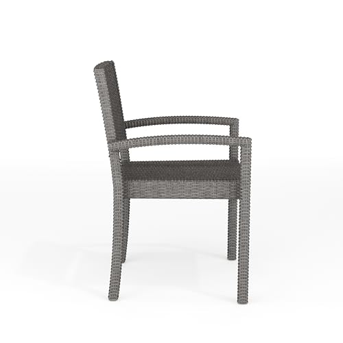 Brown Set of 2 Stackable Patio Armchairs C36228