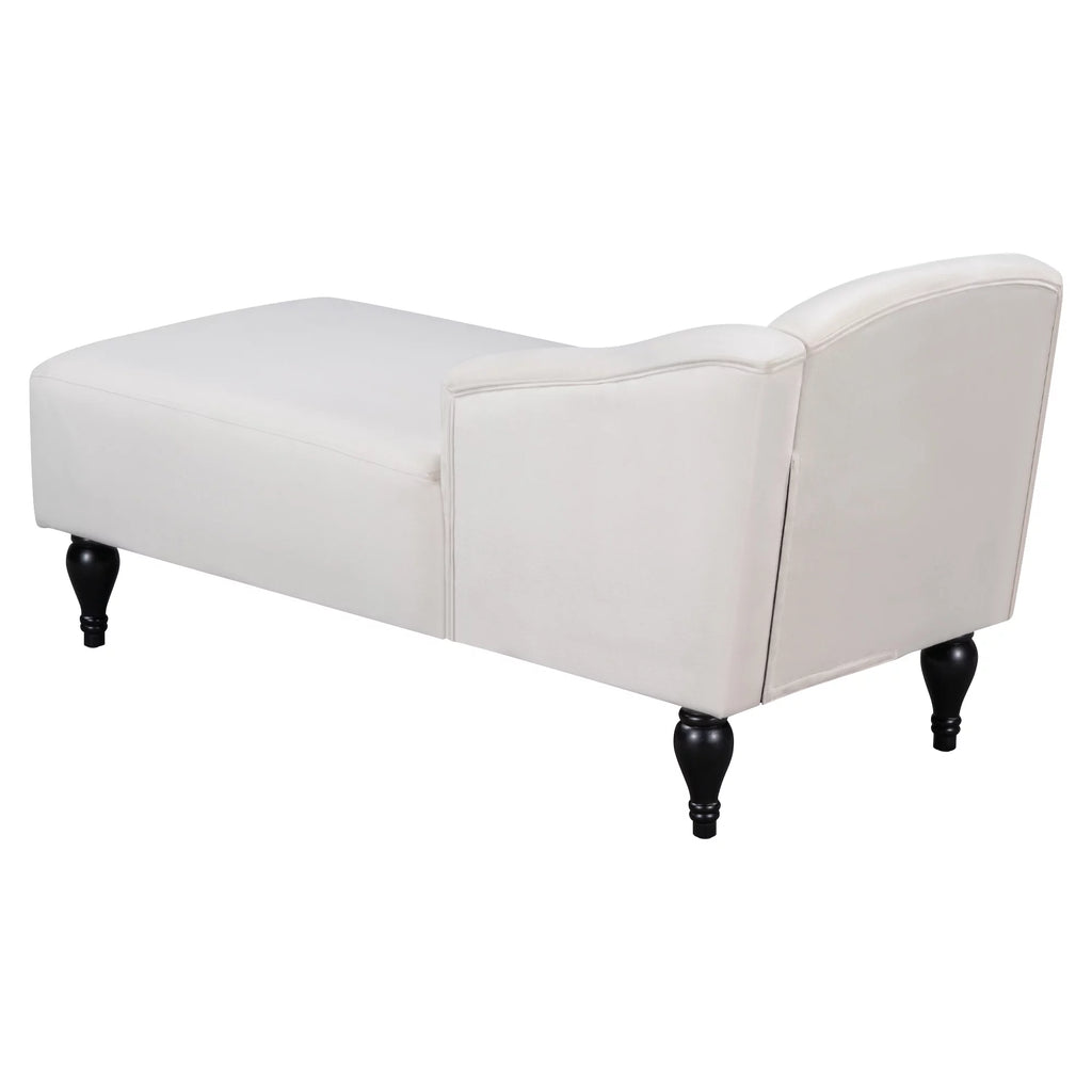 58 inch Velvet Button Tufted Chaise Lounge Sofa G56672