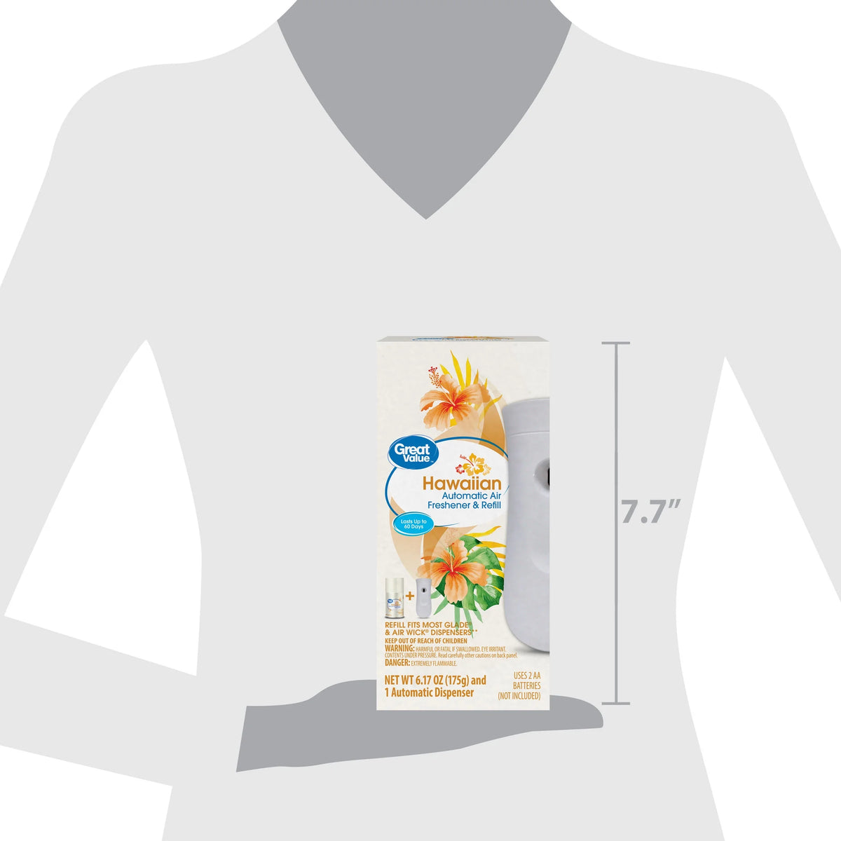 Automatic Air Freshener Spray Kit with 1 Refill, Hawaiian, 2 pieces X59149