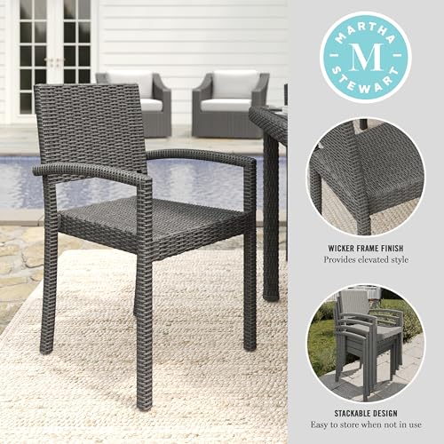 Brown Set of 2 Stackable Patio Armchairs C36228