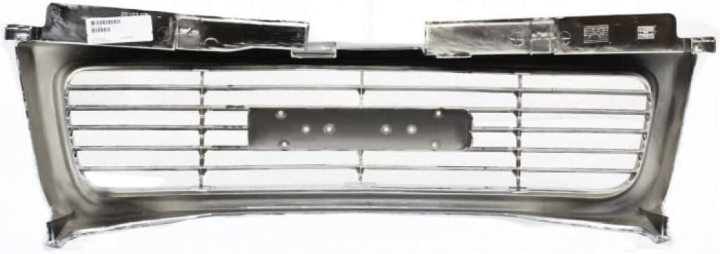 Chrome Shell Grille Assembly with Painted Silver/Gray Insert for GMC Jimmy 1998-2001 R70955