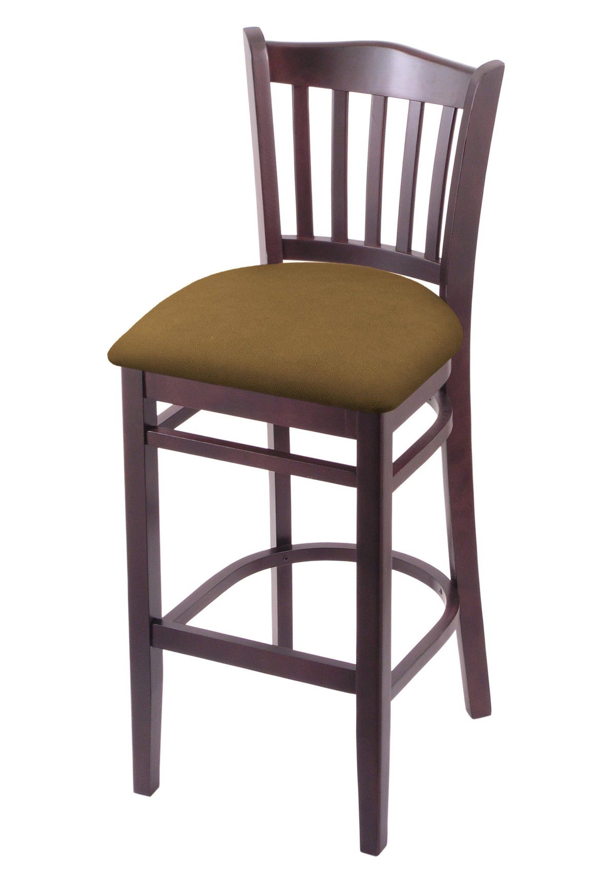 30x22 Bar Stool with Dark Cherry Finish and Canter Saddle Seat N3885