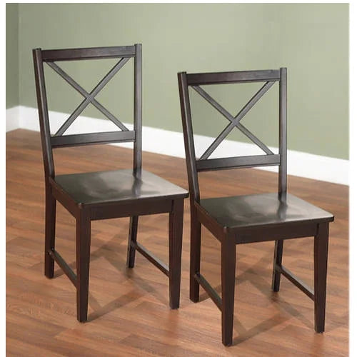 Espresso Cross-Back Chair Set of 2 D6348