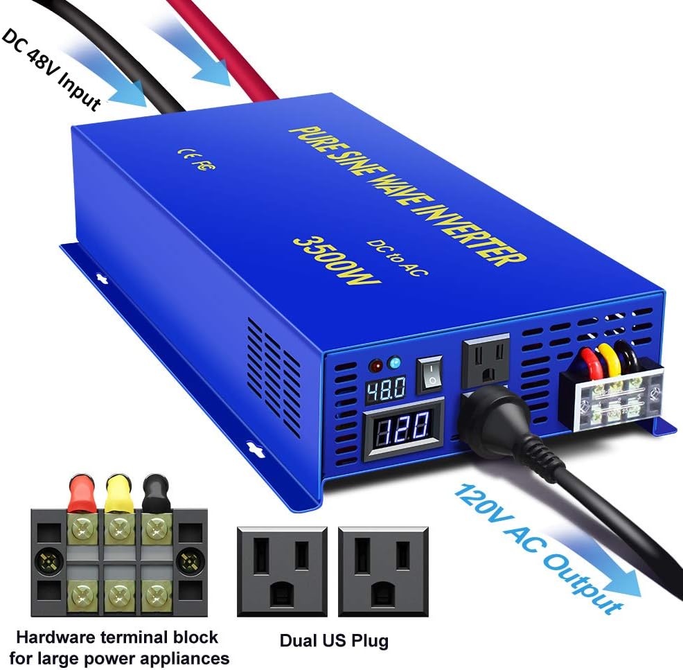 3500 Watt Pure Sine Wave Power Inverter 48V to 120V AC L176