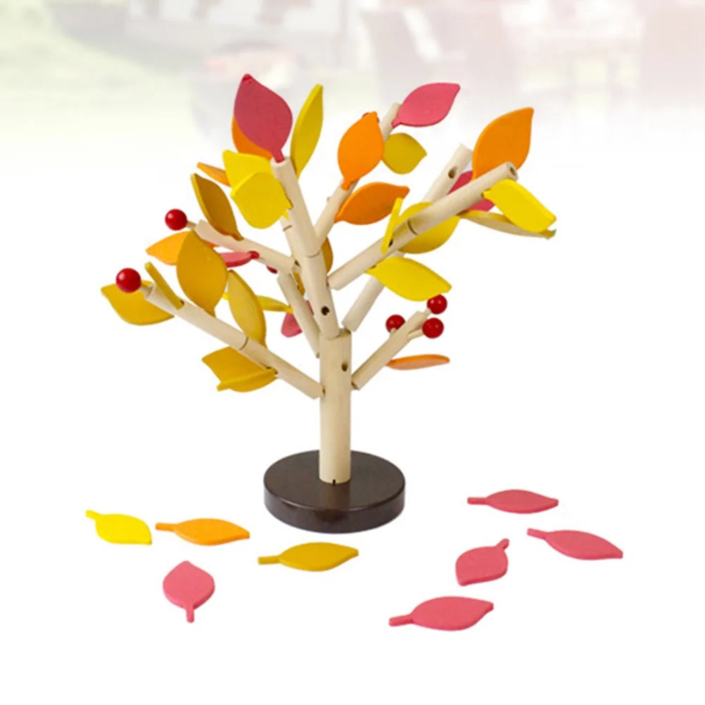Creative Wooden Tree Blocks Building Set Toy (Yellow) C5008