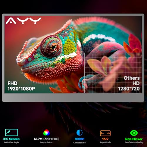 15.6inch 1080P FHD HDR IPS Portable Gaming Monitor with Smart Cover S488