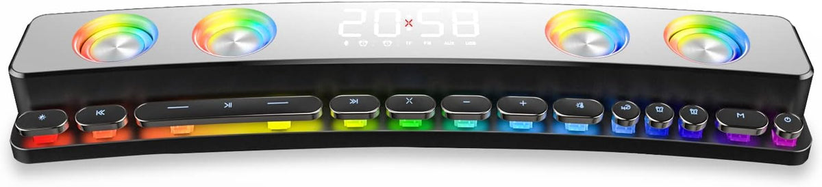 RGB Bluetooth 5.0 Soundbar Speakers, USB Powered, Pack of 2 F527