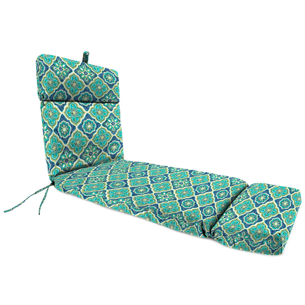 Pewter Multicolor Paisley Rectangular Outdoor Chaise Lounge Cushion M742964