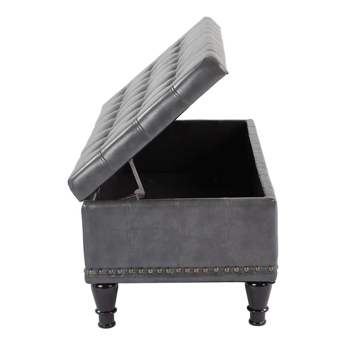 Grey Storage Ottoman V598