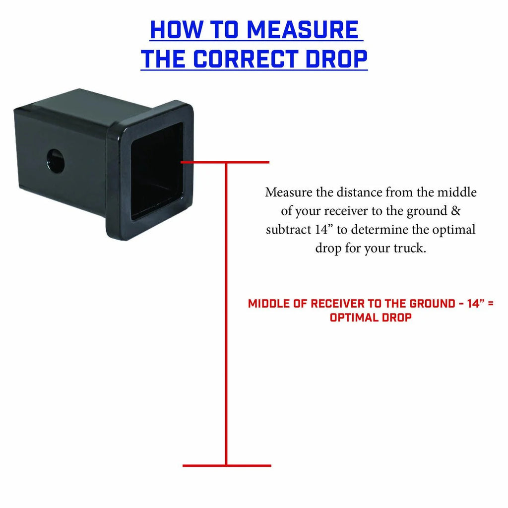Adjustable 17.5" Drop Hitch with Stabilizer Kit for 2" Receiver B314120