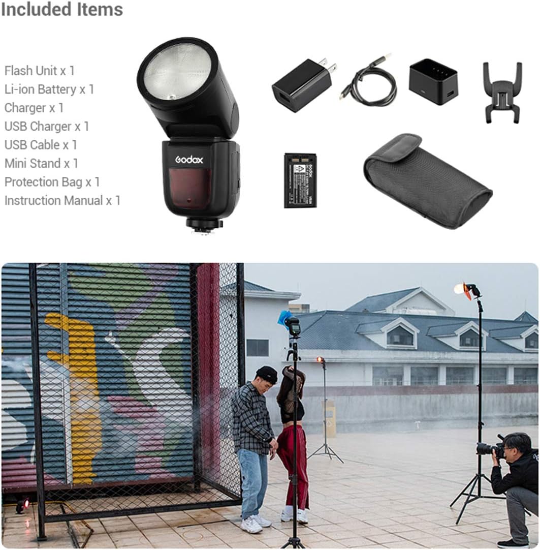 On-Camera Round Camera Flash Speedlight for FUJIFILM Cameras Q300