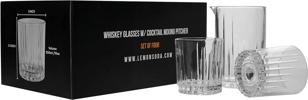 Spinning Crystal Glasses 7 Piece Set with Pitcher B810441