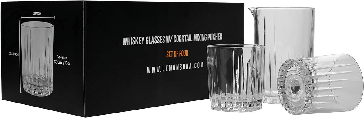 Spinning Crystal Glasses 7 Piece Set with Pitcher B810441
