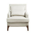 Cream and Dark Brown Arm Chair I3009