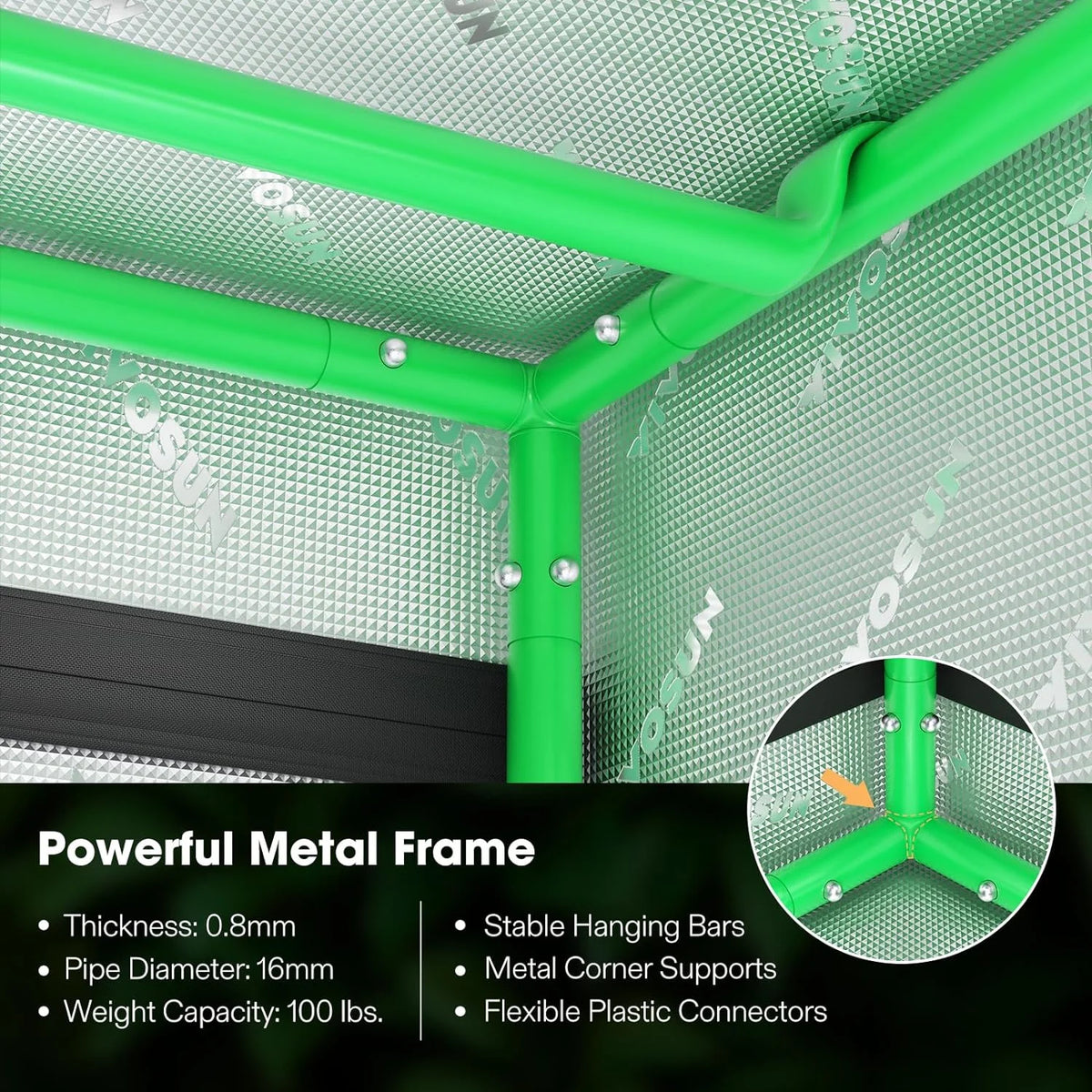 4x2 Grow Tent with Observation Window and Floor Tray V722