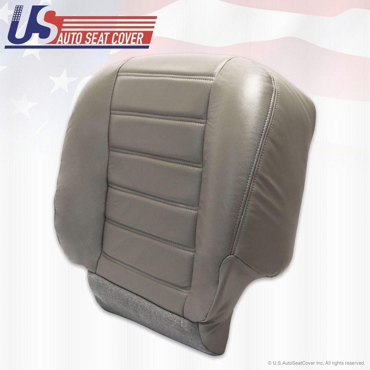 Wheat Gray Genuine Leather Seat Cover Y571312