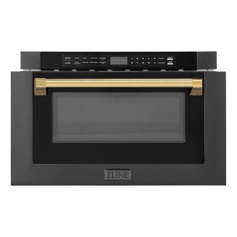 24 in. 1000-Watt Built-In Microwave Drawer in Black Stainless Steel C4385