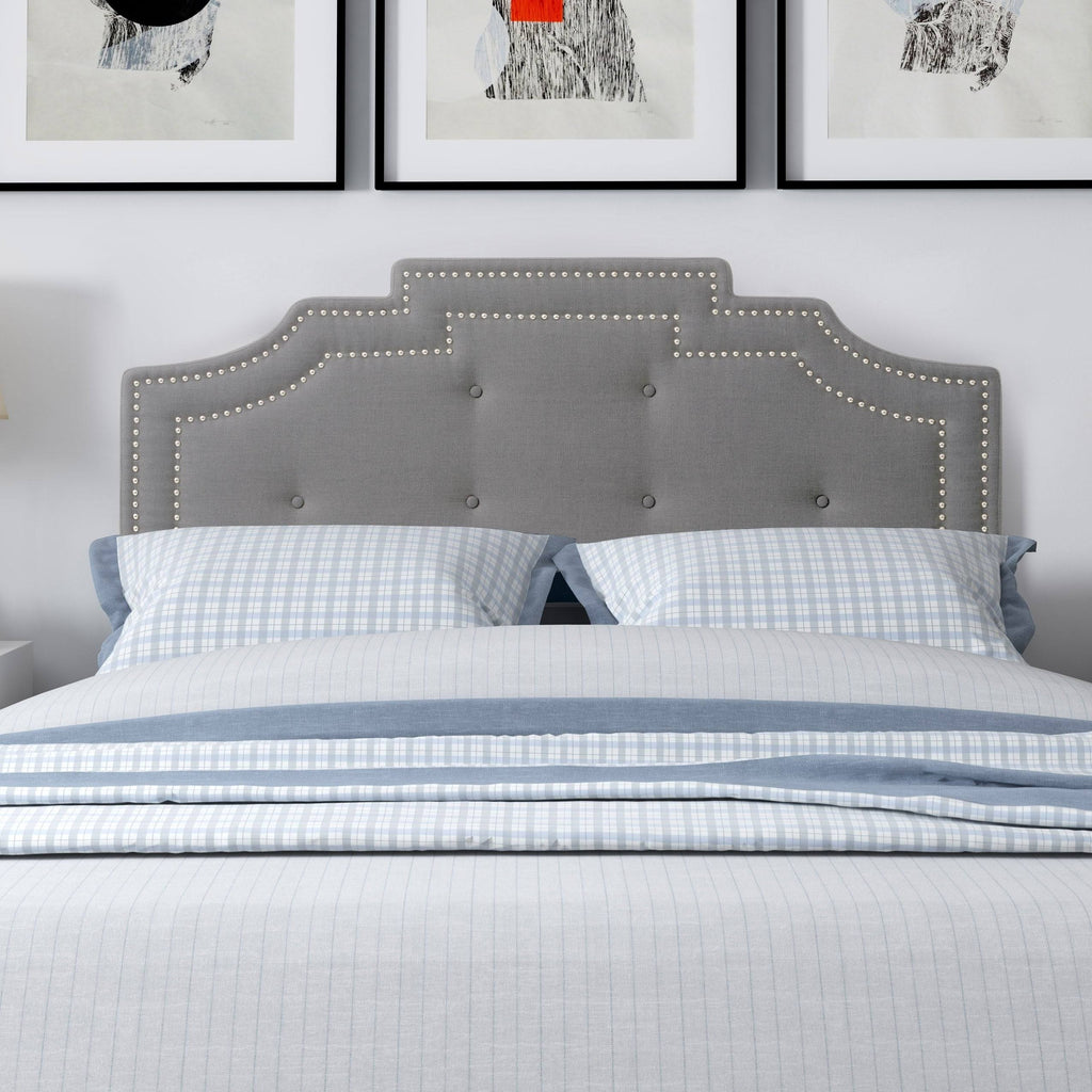 Navy Blue Button Tufted Headboard E1202