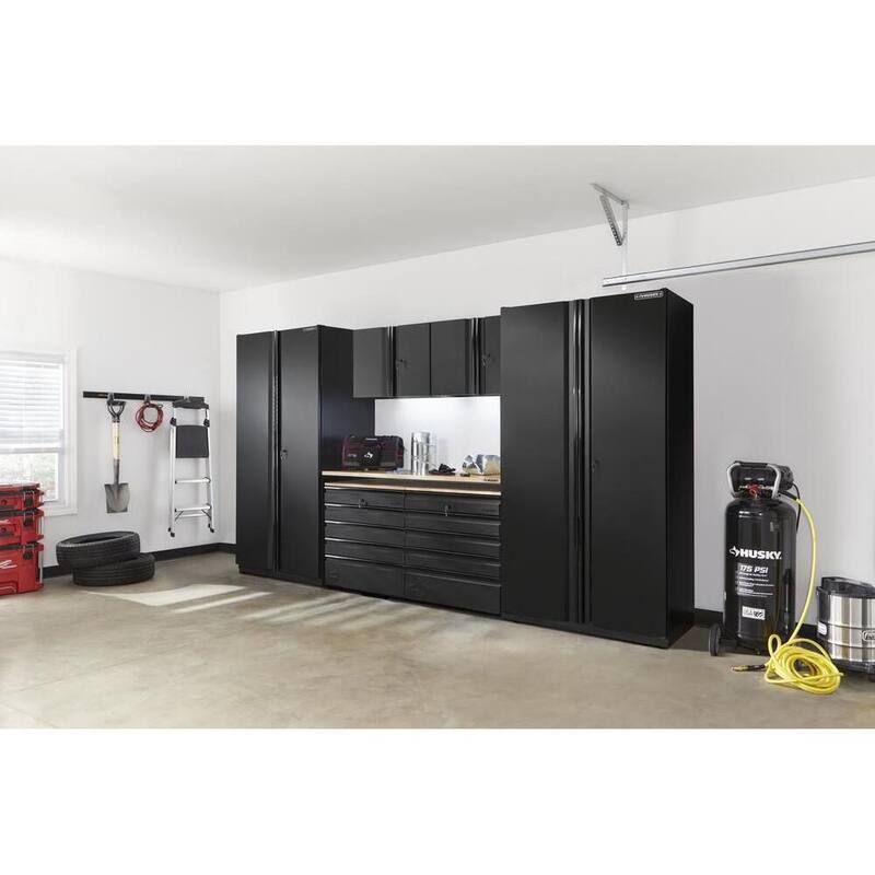 7 Piece Heavy Duty Welded Steel Garage Storage System in Black F116