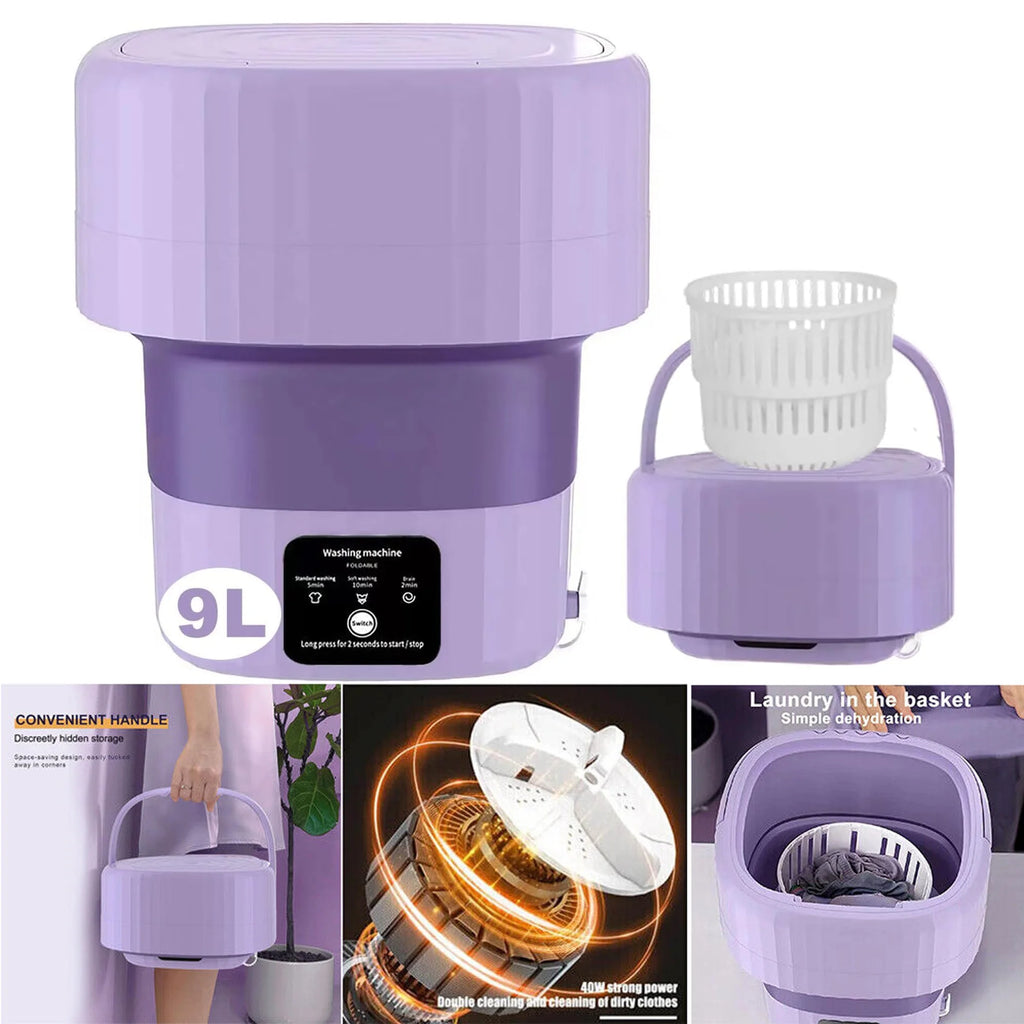 9L Portable Folding Washing Machine with Spin Dry M85220