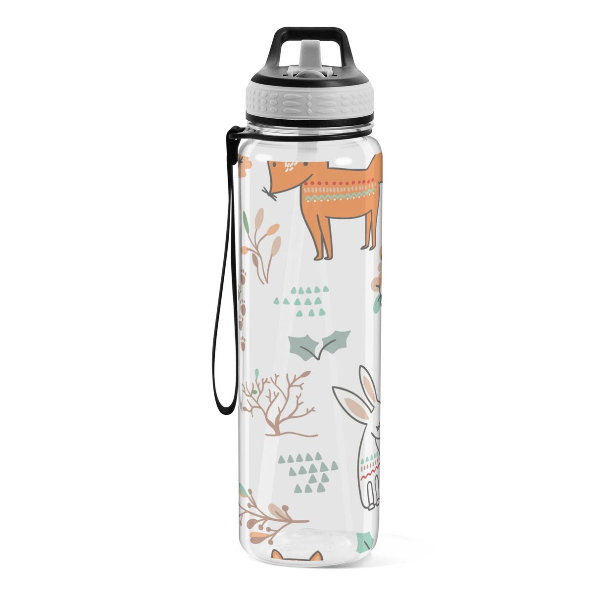 32oz Tritan Leakproof Clear Water Bottle with Straw C7412