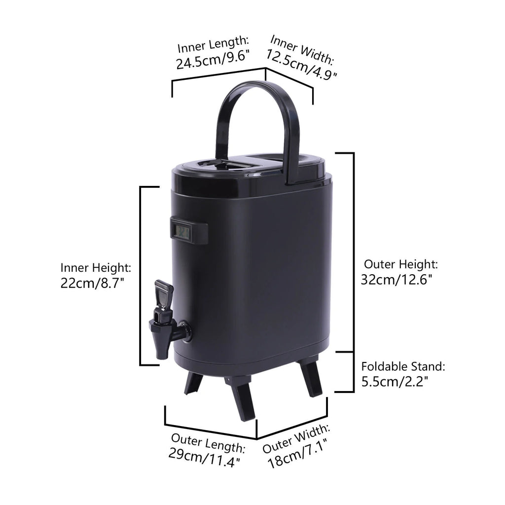 Black Insulated Beverage Dispenser with Handle O529239