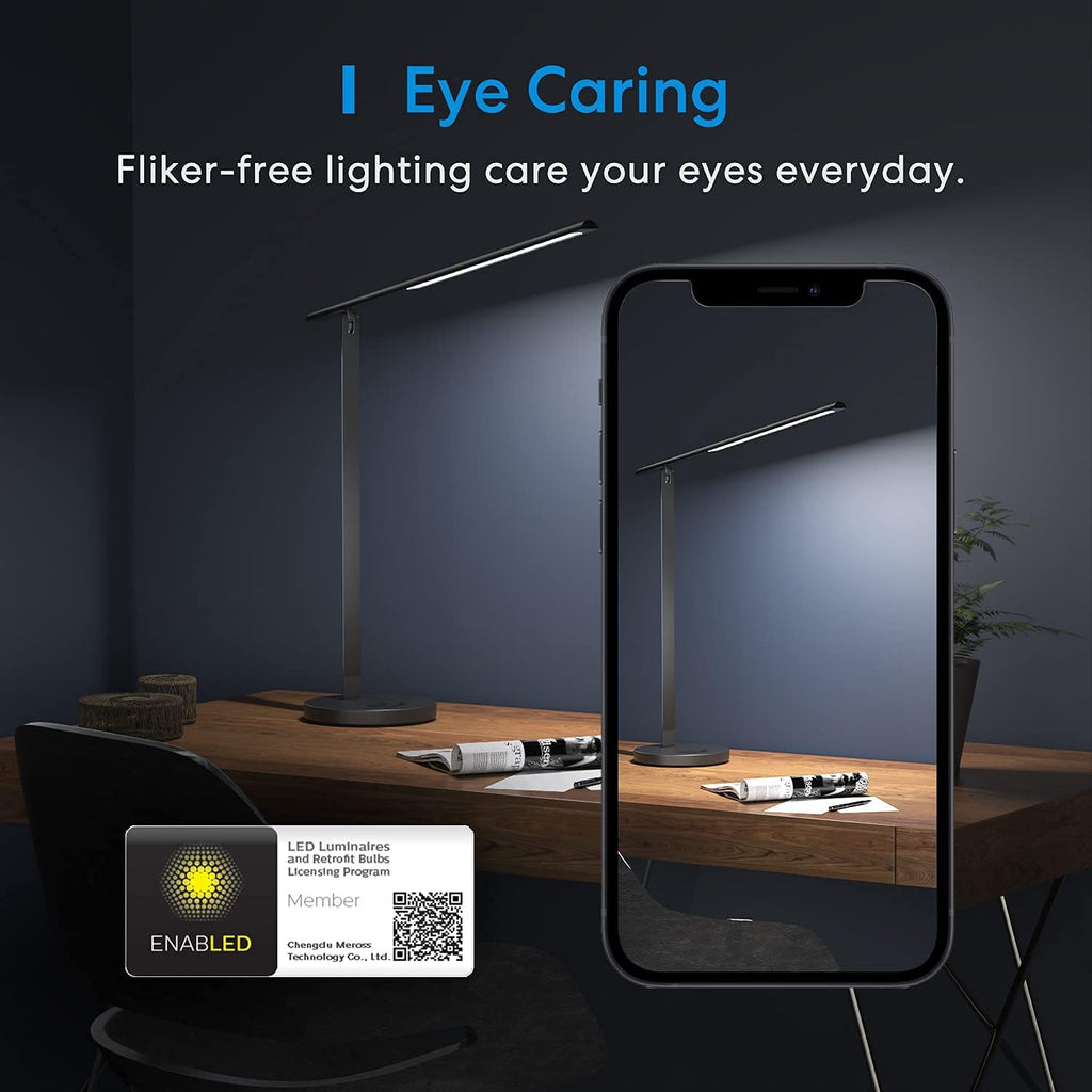 Smart LED Desk Lamp with Tunable White and Remote Control D263