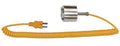 Type-K Thermocouple Probe, Dropping / Magnetic, 1.5 inch L x 1 inch Dia, Exposed Junction, 5 Feet Cable T294