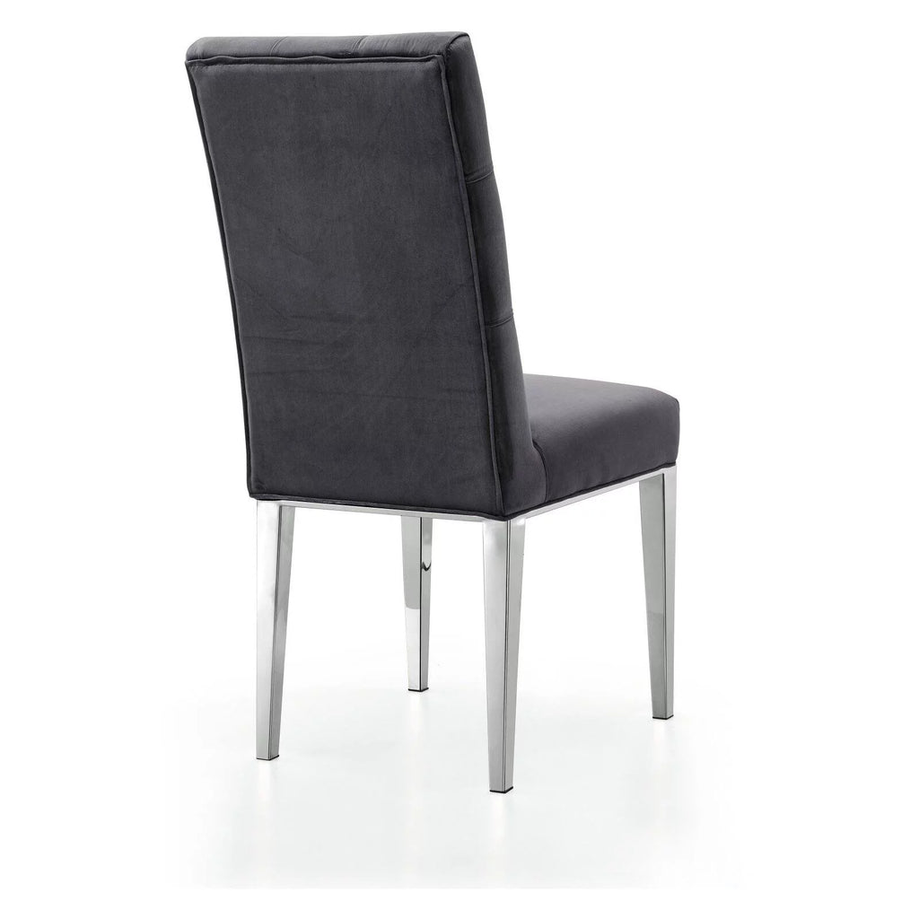 Black Velvet Dining Chair Set of 2 A7465