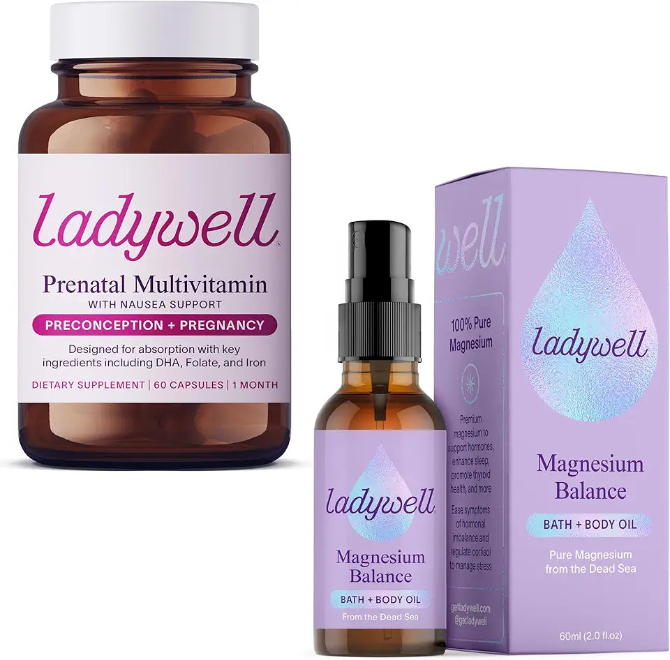Prenatal Multivitamin + Topical Magnesium Oil Spray Bundle I221