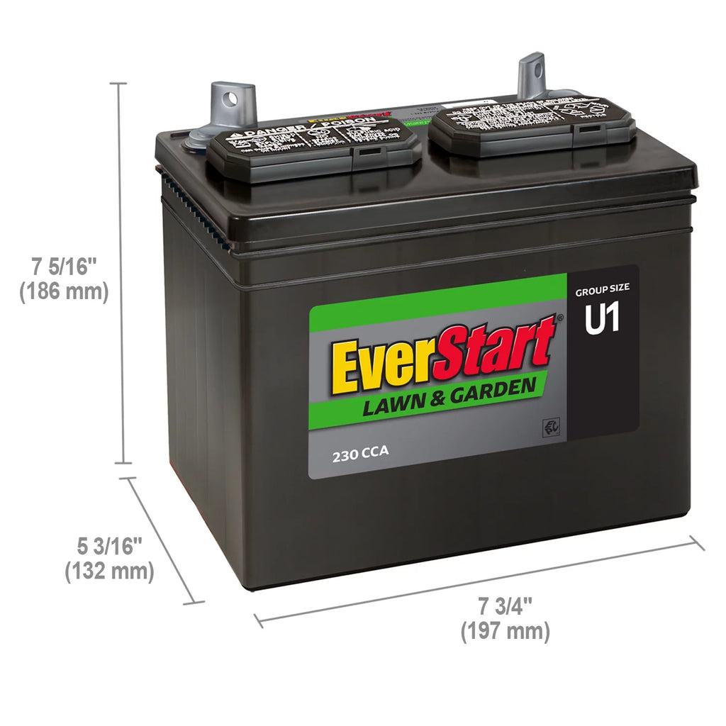 Lead Acid Lawn & Garden Battery, Group Size U1 12 Volt, 230 CCA V329553